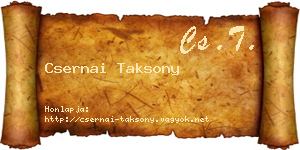 Csernai Taksony névjegykártya